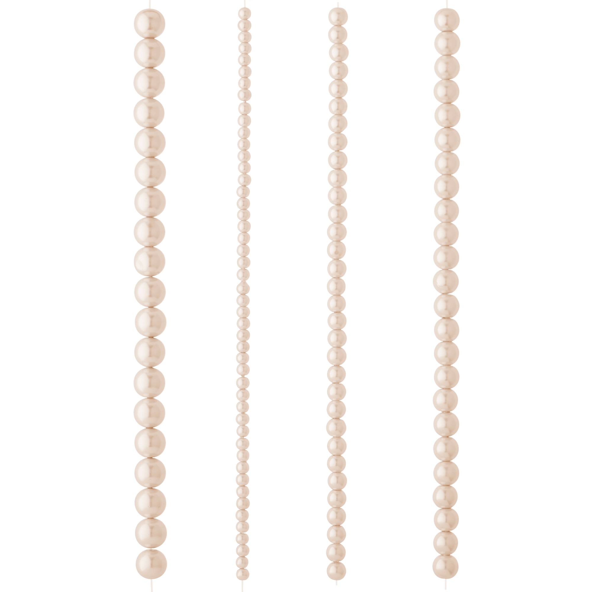 Light Pink Glass Pearl Round Beads by Bead Landing™